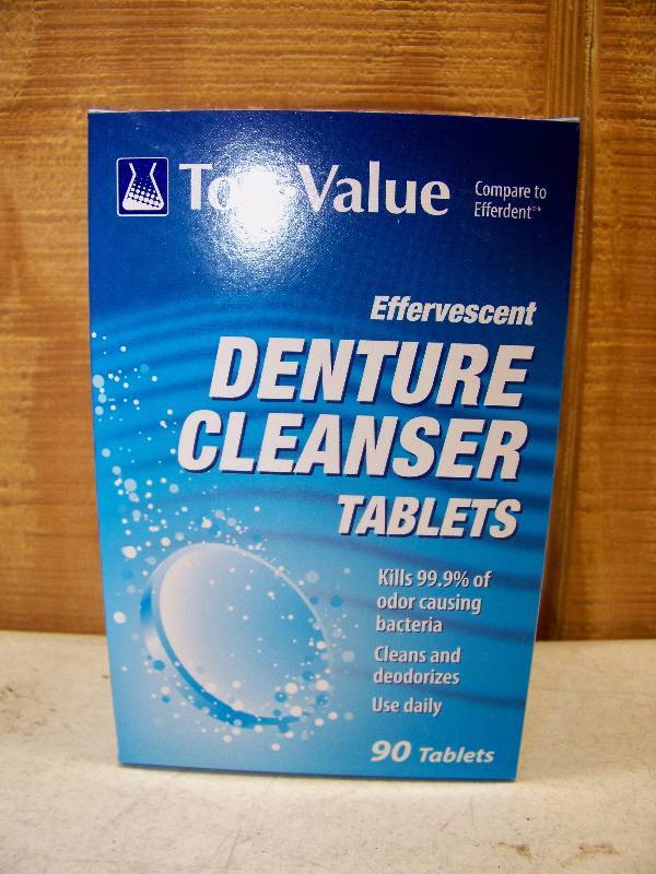 lot 208 image: 12 Boxes of 90 Top Value Denture Cleanser Tablets