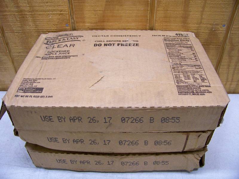 lot 228 image: 3 Cases of Hormel Thickened Apple Juice