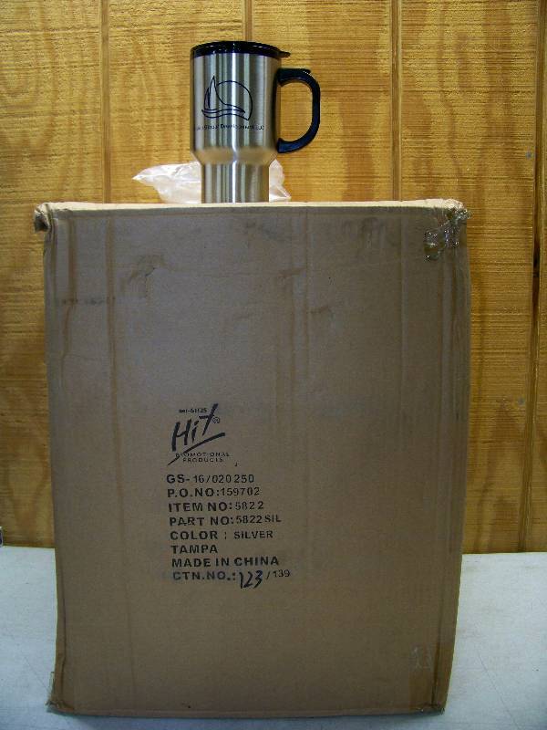 lot 310 image: Case of 36 Stainless Steel Coffee Mugs