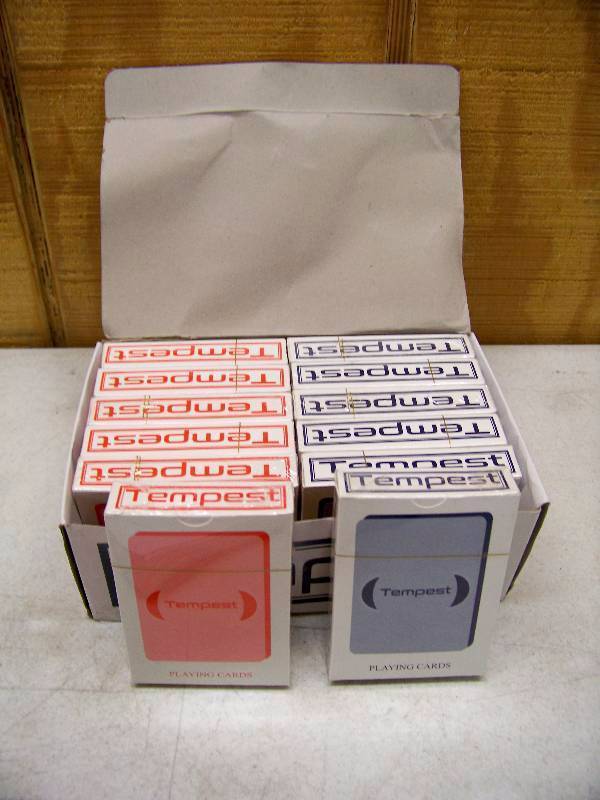 lot 338 image: 12 Decks of Plastic Coated Playing Cards