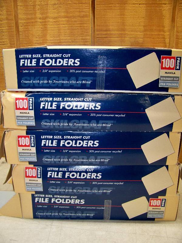 lot 463 image: 5 Boxes of 100 Manilla File Folders
