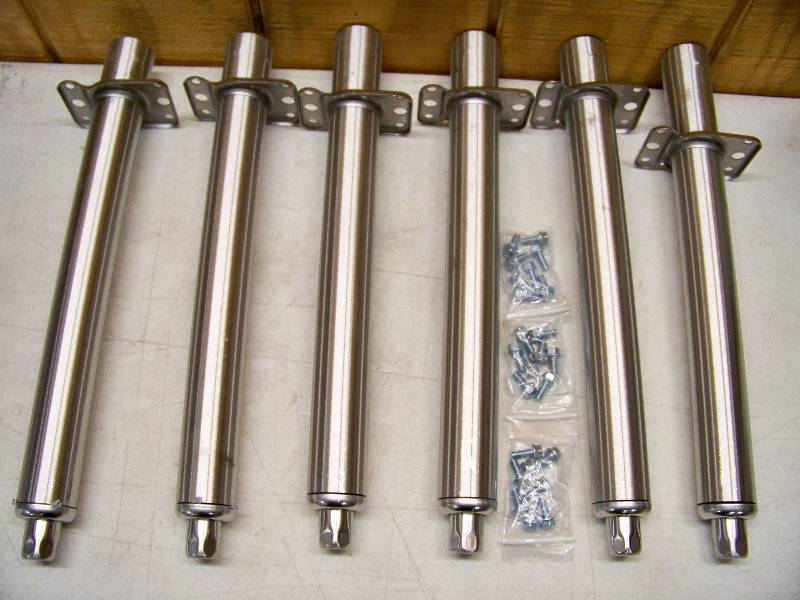 lot 467 image: 6 Stainless Steel Table Legs