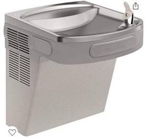 lot 1067 image: Elkay EZS8L Wall Mount ADA Non-Filtered Cooler, 8 GPH, Light Gray Granite
