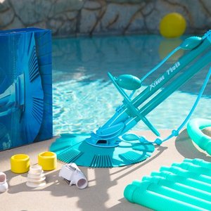 lot 1089 image: XtremepowerUS Automatic Suction Vacuum Pool Cleaner In-Ground Aboveground Complete Hose Set