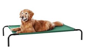 lot 1097 image: Amazon Basics Cooling Elevated Pet Bed, Large (51 x 31 x 8 Inches), Grey