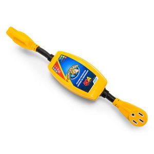 lot 1130 image: Camco Power Defender Voltage Protector With Integrated Surge Protection Includes Easy To Use Molded PowerGrip Handles (55306)