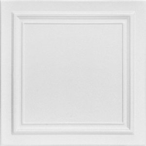 lot 1147 image: Line Art 1.6 ft. x 1.6 ft. Foam Glue-up Ceiling Tile (pack of 8)