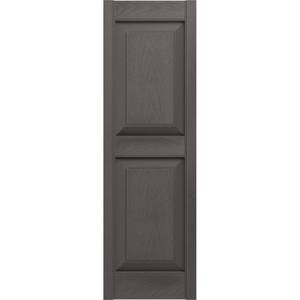 lot 1186 image: Builders Edge 15W in. Raised Panel Vinyl Shutters