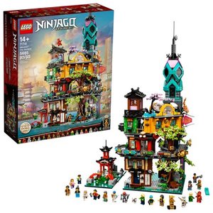 lot 1193 image: LEGO NINJAGO City Gardens 71741 Building Toy Featuring 19 Minifigures (5 685 Pieces)