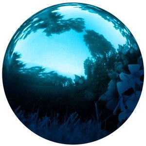lot 1194 image: Trademark Innovations Stainless Steel Blue Gazing Mirror Ball 10 Blue