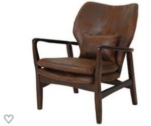 lot 1072 image: Christopher Knight Home Haddie Mid Century Modern Fabric Club Chair, Brown and Dark Espresso