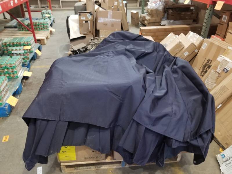 lot 60178 image: LOT OF 4 NAVY BLUE UMBRELLA 11FT POLE NOT INCLUDED
