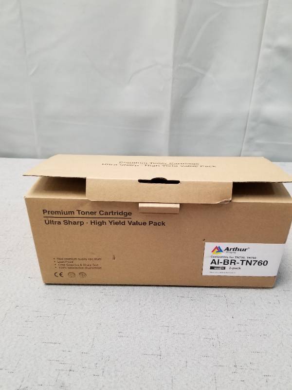lot 20080 image: ARTHUR IMAGING COMPATIBLE FOR TN730TN760 AI-BR-TN760 2 PACK BLACK