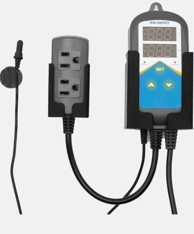 lot 24464 image: INK BIRD PLU AND PLAY TEMPERATURE CONTROLLER ITC-306T BRACKETS NOT INCLUDED