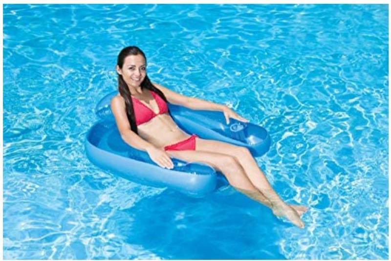 lot 33140 image: POOLMASTER PARADISE BLUE FLOAT CHAIR