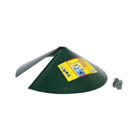 lot 40383 image: Squirrel-X Wrap Around Metal Squirrel Baffle Protects Bird Feeders from Squirrels, 18-Inches