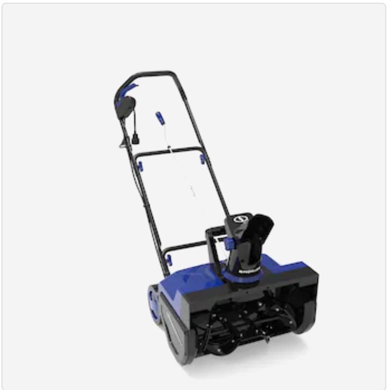 lot 23136 image: SNOW JOE BLUE SNOW BLOWER