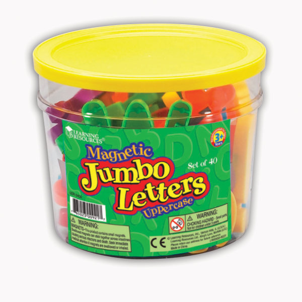 lot 23193 image: Learning Resources Jumbo Uppercase Magnetic Letters, Set of 40