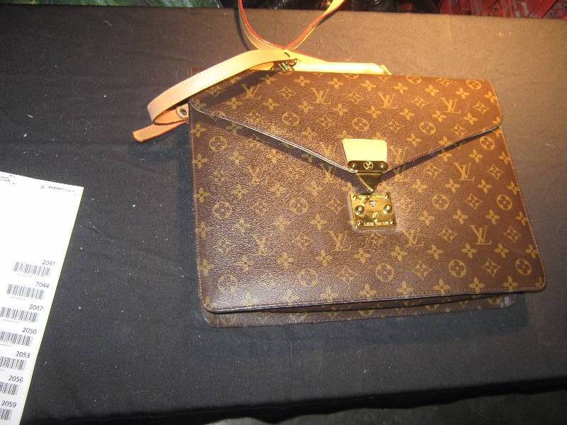 Louis Vuitton Brown Monogram Briefcase Style Handbag, Clean, Gently used with little sign of ...
