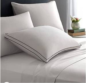 lot 12005 image: Pacific Coast Feather Double DownAround� Organic Cotton Cover Soft Support Pillow  Hollander Sleep and D�cor Set Of 2