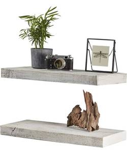 lot 12008 image: Siberian Heritage Shelves Of Reclaimed Wood White 23��x10��x2�� Set of 2