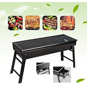 lot 12039 image: BBQ Grill,Portable BBQ Charcoal Grill Foldable BBQ Tool Kits,Charcoal Barbecue Grill Smoker Gril for Outdoor Cooking Camping Hiking Picnics
