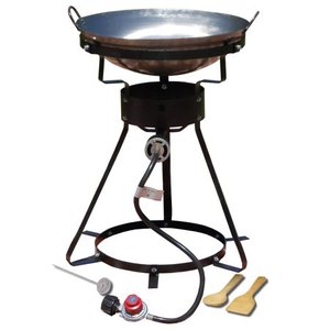 lot 12044 image: King Kooker #24WC 24 Portable Propane Outdoor Cooker with 18 Steel Wok