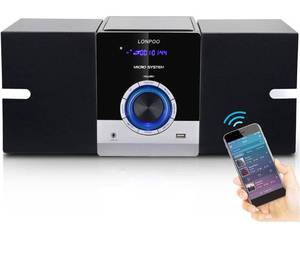 lot 12051 image: Lonpoo Micro Shelf System With CD Player Home Audio System LP-886