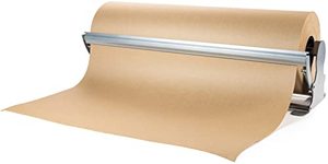 lot 12078 image: IDL Packaging 24 Kraft Paper Roll Dispenser & Cutter for Rolls up to 24 Wide and 9 in Diameter �� Tabletop Reinforced Steel Paper Holder with a Cutter �� for Kraft and Butcher Paper