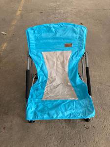 lot 12117 image: NICE C BEACH AND CAMPING CHAIR LIGHT BLUE SET OF TWO WITH CARRYING BAG