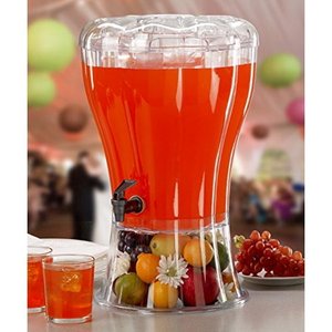 lot 12138 image: Buddeez Unbreakable 3-12-Gallon Beverage Dispenser with Removable Ice-Cone and BONUS Chalkboard ID tag - perfect for parties.