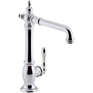lot 1270 image: Kohler Artifacts K99266 Single Hole Victorian Kitchen Sink Faucet