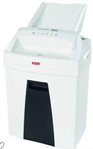 lot 2134 image: HSM SECURIO AF100c, 100-Sheet Automatic Cross-Cut Shredder, P-4 Security Level, 6.6 Gallon, White