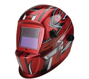 lot 2144 image: Red Design Auto Darkening Welding Helmet Used