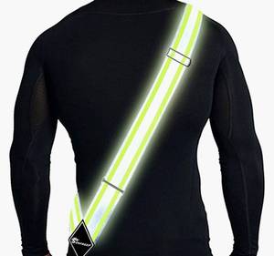 lot 2149 image: SUNFREEP Reflective Sash, Reflective Running Vest, Reflective Running Gear for Walking at Night, 360° High Visibility Running Device with Adjustable Buckle and Hook