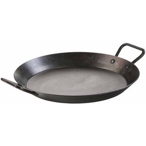 lot 4596 image: Lodge 15 Inch Carbon Steel Skillet CRS15 with Double Loop Handles