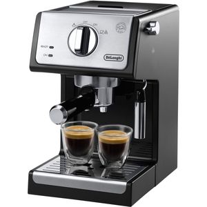 lot 4599 image: DeLonghi - Espresso Machine with 15 bars of pressure - Black
