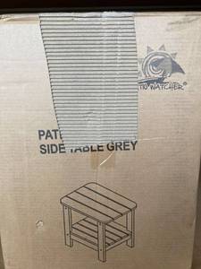 lot 12149 image: PATIO OUTDOOR SIDE TABLE GREY