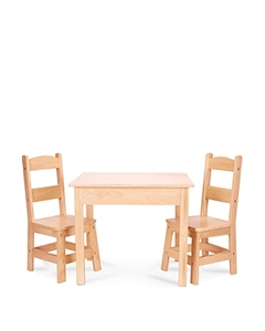 lot 12159 image: Melissa and Doug Wooden Table & Chairs Set