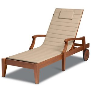 lot 12164 image: Classic Accessories Storigami Water-Resistant Chaise Lounge Cushion 80 x 26 inch Antique Beige