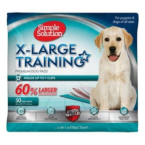 lot 12182 image: Simple Solution Training Pads for Dogs Extra Large 50 Count 2 Pack
