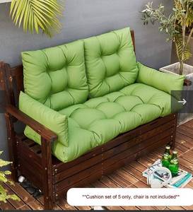 lot 5 image: ARTPLAN Outdoor Cushions Loveseat Bench Cushions Set of 5 Wicker Tufted Pillow for Patio Furniture All Weather