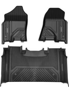 lot 16 image: LASFIT Floor Liners Fit for 2019-2022 Dodge Ram 1500 Crew Cab with Rear Under-seat Storage Box, Bucket Seat, All Weather Custom Fit Heavy Duty TPE Front & Rear Car Floor Mats