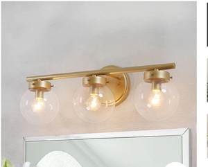 lot 27 image: LNC GOLD VANITY WITH ORB GLASSES