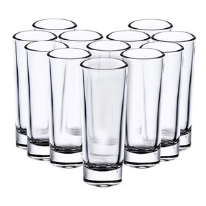 lot 42 image: Juvale Bulk 24-Pack Clear Shooters Tall Shot Glasses