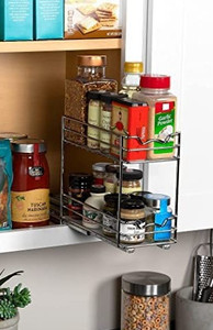 lot 75 image: Pull Out Spice Rack Organizer for Cabinet, Heavy Duty