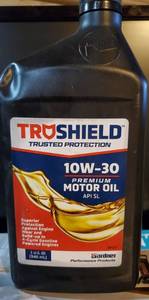 lot 83 image: TruShield 10W-30 Premium Motor Oil, 1 Qt