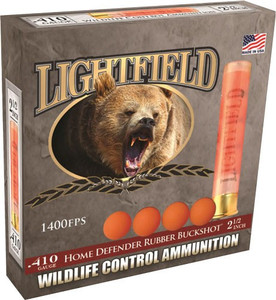 lot 96 image: Lightfield Wildlife Control Less Lethal Ammunition 410 Bore 2-12 Rubber Buckshot 4 Pellets Box of 5