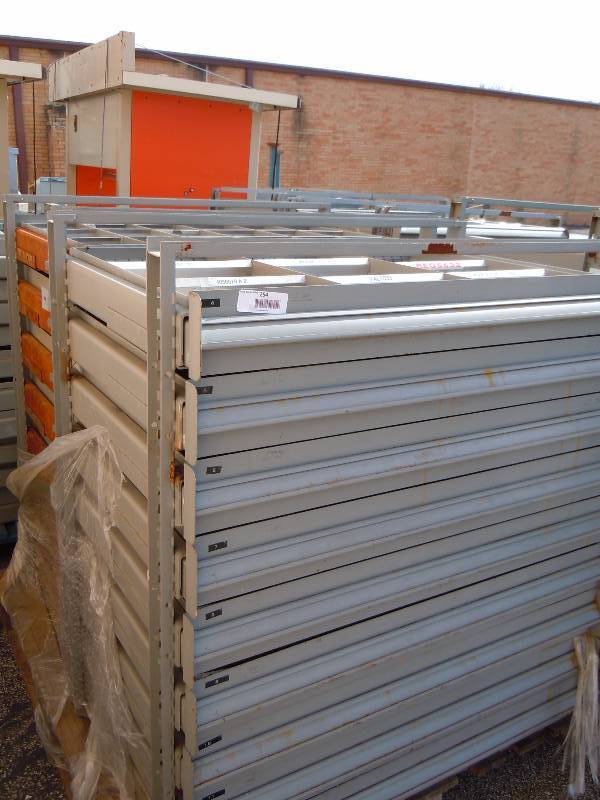 lot 256 image: Lyons Cabinet Large Metal Parts Bin 9 Drawer