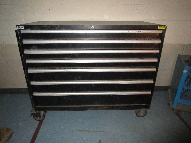 lot 15 image: Large Rolling Tool Cart will need lock replaced